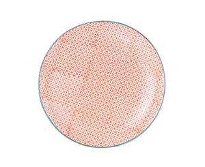 Nicola Spring Patterned Dinner Plate - 26cm - Orange Print Design