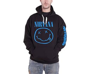 Nirvana Hoodie Nevermind Smile Band Logo Official Mens Pullover - Black