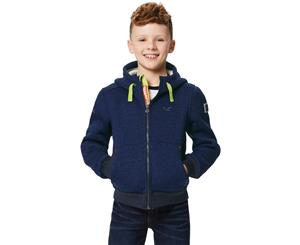 Regatta Boys & Girls Adeon Polyester Bonded Fleece Lined Hooded Jacket - Navy(PolarB)