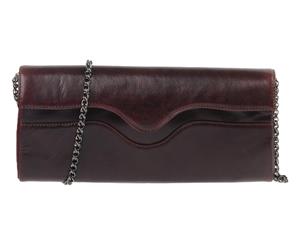 Rodo Leather Clutch - Maroon