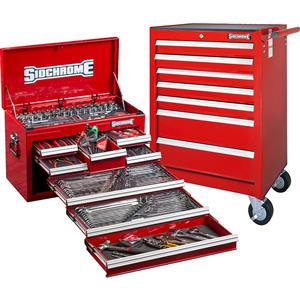 Sidchrome 262pc MET/AF Tool Kit - Red SCMT10159R