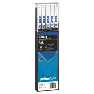 Sutton Tools 300mm 24 TPI All Hard Hacksaw Blade - 100 Pack