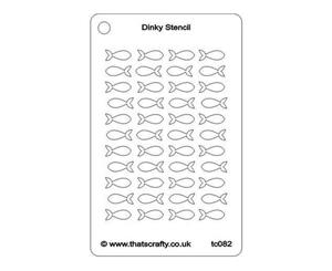 That's Crafty Dinky Stencil 3 Inch X4.75 Inch - Fishes