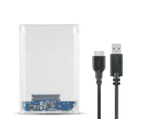 USB 3.0 Transparent 2.5" SATA 3.0 5Gbps SSD HDD Hard Disk Drive Enclosure Case