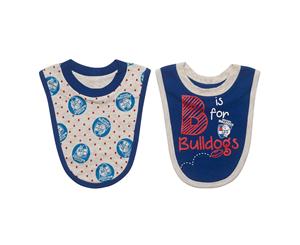 Western Bulldogs Babies 2 Pack Bib Set