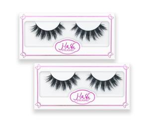 2 Packs Faux Mink Charming False Eyelashes Extension- Zoey