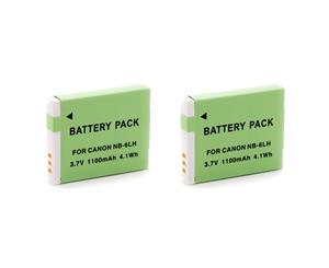 2x NB-6LH Camera Battery (3.7v 1100mAh)