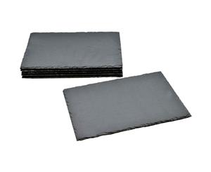 Argon Tableware Rectangular Natural Slate Placemats - 30x20cm - Set Of 6