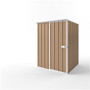 EnduraShed 1.5 x 1.5 x 2.12m Tall Flat Roof Garden Shed - Pale Terracotta