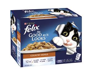 Felix Cat Country Menus Wet Food 12 x 85g