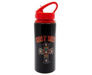 Guns N Roses Aluminium Drinks Bottle (Black/Red) - TA3497