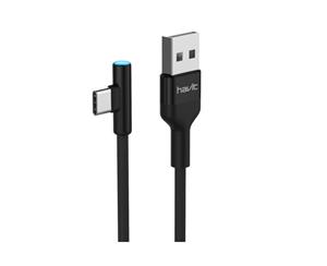 Havit H671 USB to Type C Fine Charging Cable w/ LED Charging Indicator