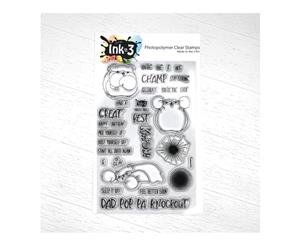 Ink On 3 - Knockout Nibbles 4x6 inch Clear Stamp Set