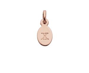 Kirstin Ash Initial Charm w/ 18K Rose Gold Vermeil - X