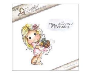 Magnolia - Lovely Duo's Cling Stamp 6.5In. X4in. Package - You Drive Me Coco-Nuts