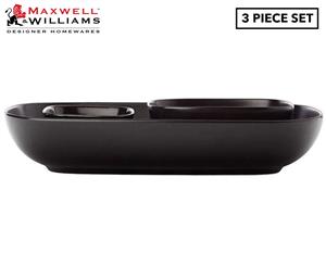 Maxwell & Williams 3-Piece Forma Rectangular Bowls & Square Bowl Set - Black