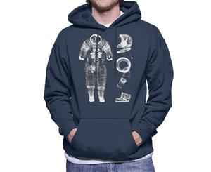 NASA Apollo 14 A7 L Pressure Suit X Ray Men's Hooded Sweatshirt - Navy Blue