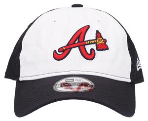 New Era Atlanta Braves Twill 9TWENTY Baseball Cap - White/Black