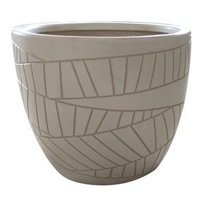 Northcote Pottery 15 x 13cm White Stella Glazed Pot