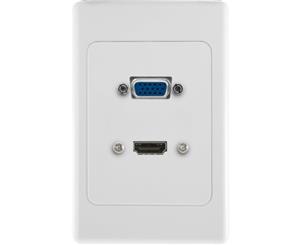 PRO3420 Pro2 HDMI VGA Wall Plate Compliments Clipsal 2000 Plate Design HDMI VGA WALL PLATE