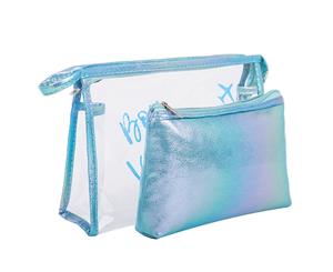 Portable Travel Cosmetic Bag for Women Storage Bag - Blue