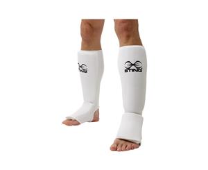 STING COTTON SHIN AND FOOT GUARD - WHITE