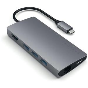 Satechi USB-C Multi-Port Adapter 4K with Ethernet V2 (Space Grey)