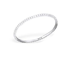 Sterling Silver Ridged Midi Ring