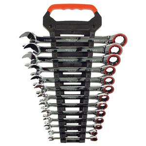 TTI 13 Piece Metric Antislip 100T Ratcheting Open End Spanner Set