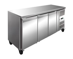 Thermaster 386L S/S Triple Door Bench Freezer - Silver