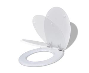 Toilet Seats with Soft Close Lids MDF White Washroom WC Covers Pad