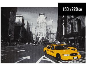 World Pictures 150x220cm New York Streets Rug - Grey/Yellow