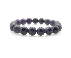 10mm Natural Gorgeous Semi-Precious Amethyst Gemstones Healing Crystal Stretch Beaded Bracelet