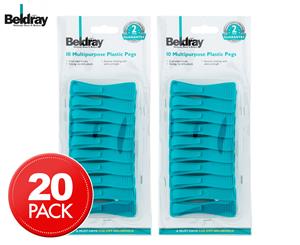 2 x 10pk Beldray Multipurpose Plastic Pegs