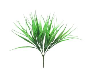 Artificial Fake Leaves Greenery Foliage Branch Leaf Bush Grass Bunch Decor [Design Leaf Bush - Grass C (39cm)]