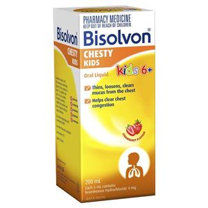 Bisolvon Chesty Kids Strawberry 200mL 6 Years and Older