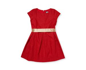 Busy Bees Box Wool Pleated Dress