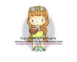 C.C. Designs - Swiss Pixie Cling Stamp 3Inch X1.5Inch - Pina Colada