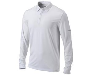 Columbia Golf Omni-Wick Pin High LS Polo - White - Mens