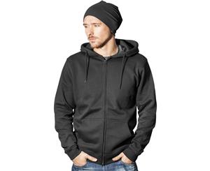 Cotton Addict Mens Heavy Full Zip Cotton Hoodie Jacket - Black