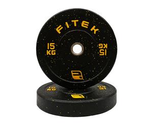 FITEK 15KG Pair Olympic Integrated Bumper Plates V2