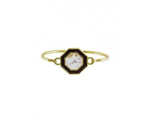 Florence Broadhurst Octagonal Mop Band Bracelet Polished With 14k Gold