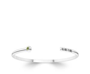 Ghostbusters Peridot Cuff Bracelet For Women In Sterling Silver Design by BIXLER - Sterling Silver