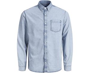 Jack & Jones Men's Gerrit Long Sleeve Denim Shirt Light Blue