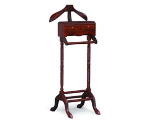 Jepara Timber Clothes Valet Stand Rack in Mahogany