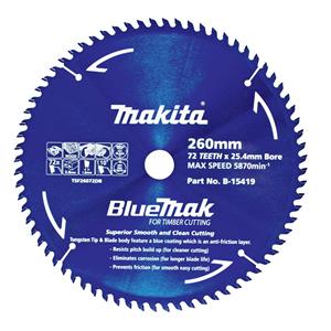 Makita 260mm 72T TCT Circular Saw Blade for Wood Cutting - Tablesaws - BLUEMAK