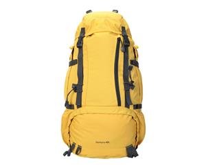 Mountain Warehouse 40L Backpack Rucksack Hiking Walking Camping Bag - Yellow