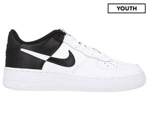 Nike Kids' Grade-School Air Force 1 Sneakers - Black/White