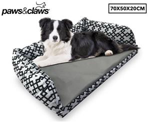 Paws & Claws 70x50x20cm Fremantle Foam Base Sofa Bed - Black/White