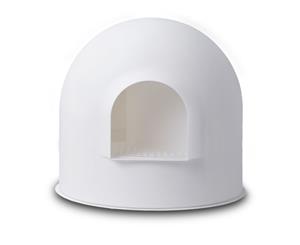 Pidan Igloo Snow House Portable Hooded Cat Toilet Litter Box Tray House w/ Scoop White